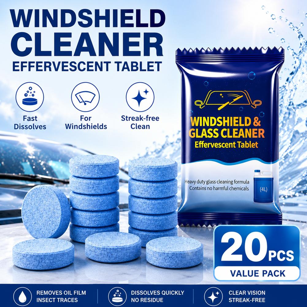Glass Cleaner Streak - Araba ön camı yıkama efervesan tabletleri