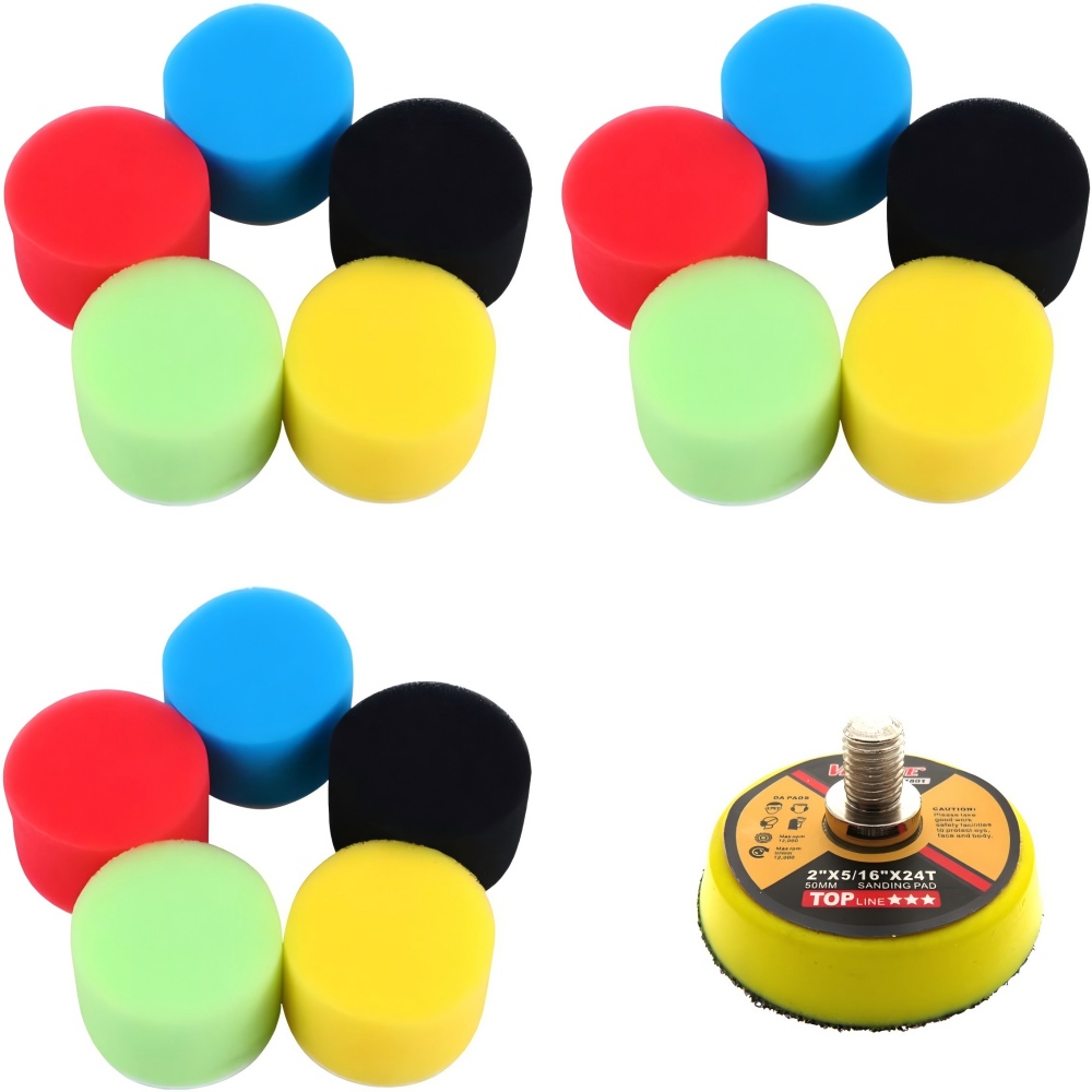 Polish Pad Set Buffer - 2 inç 50MM Araba Cilası Polisaj