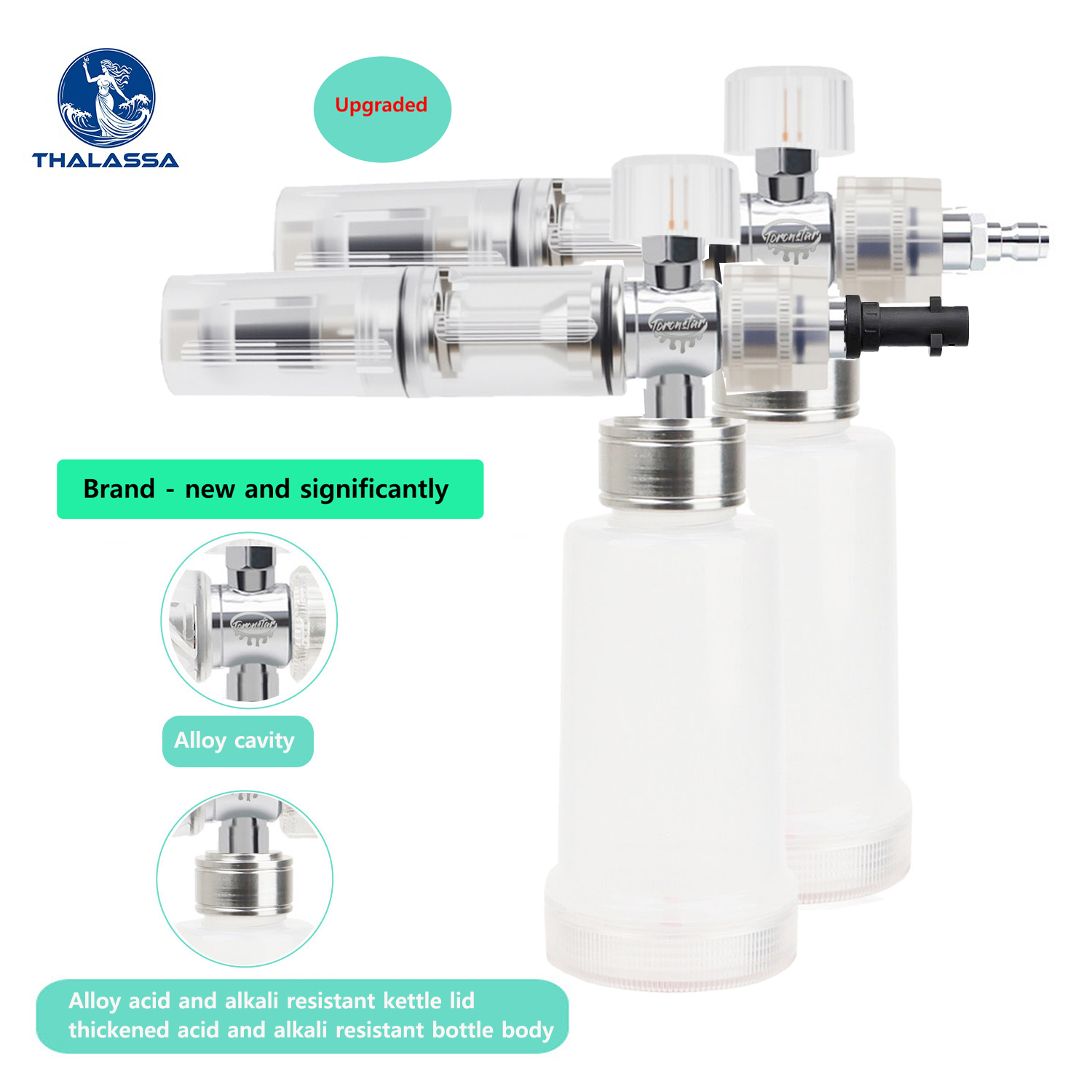 Pressure Washer Foam Gun - Köpük Püskürtme Tabancası Ayarlanabilir 100ml Asit