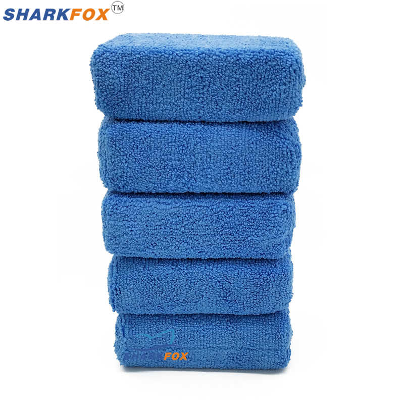Wax Applicator Pad - Sharkfox 5 adet/grup Dikdörtgen Mikrofiber Aplikatörler