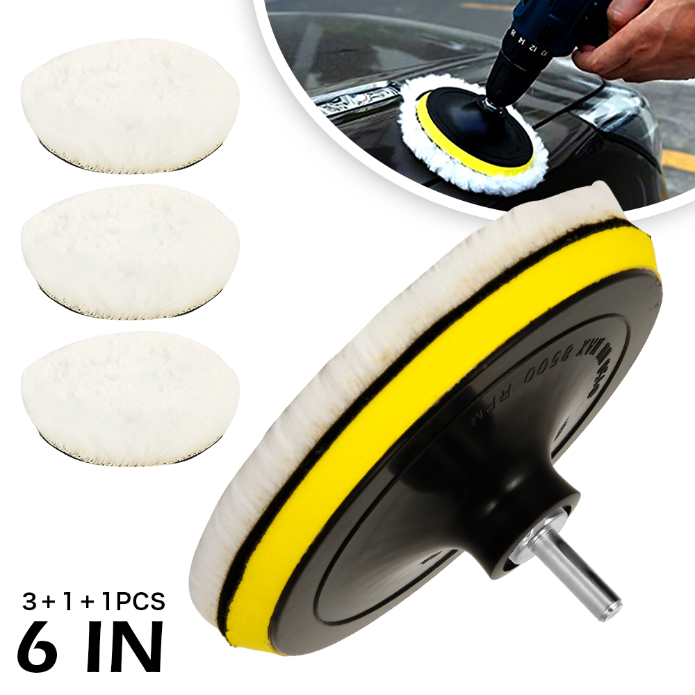 Polish Pad Set Buffer - 5 adet araba parlatma pedi seti