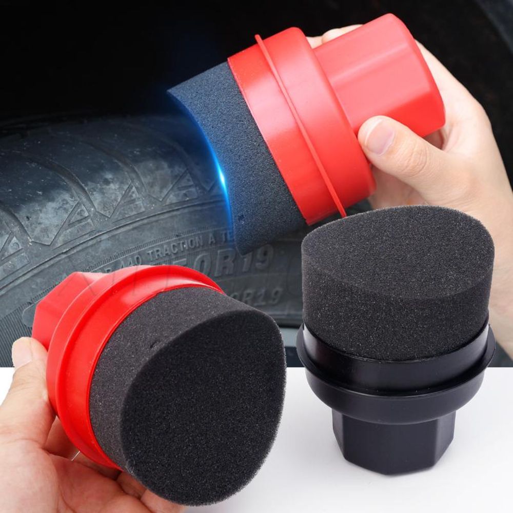 Wax Applicator Pad - Kavisli Lastik Parlatma Süngeri Kapaklı Yeniden