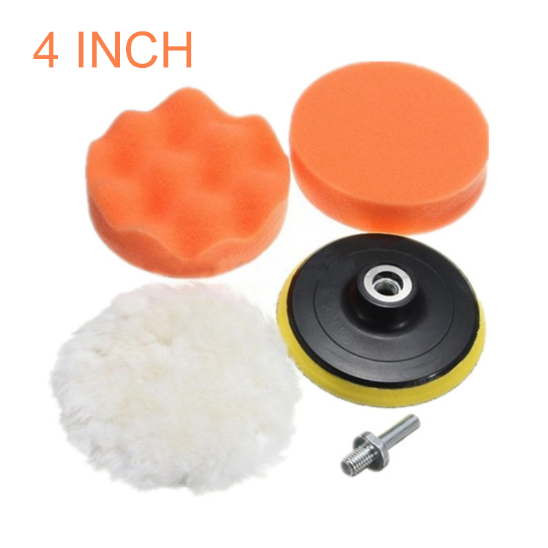 Polish Pad Set Buffer - 4 adet 4 ''araba lehçe tampon