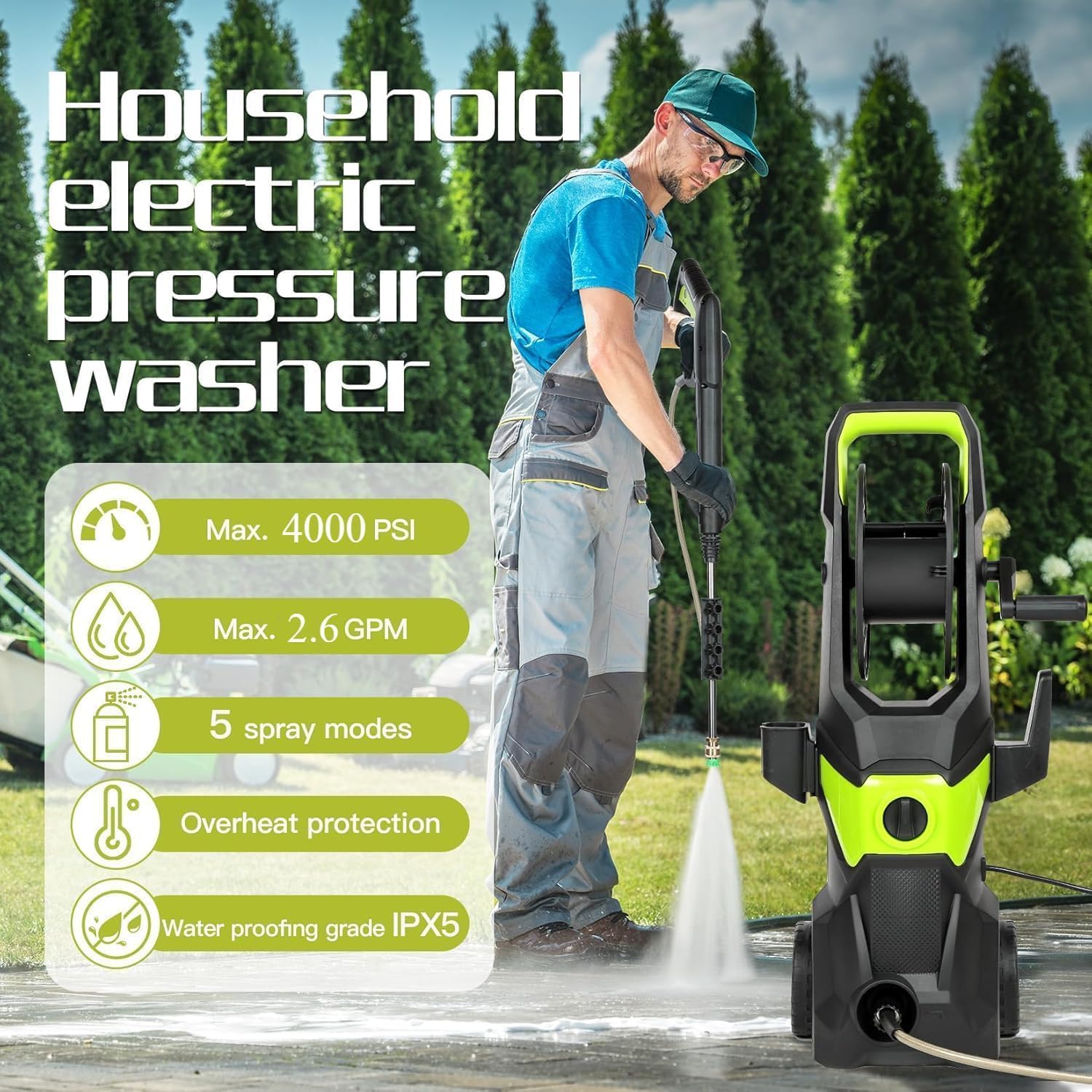 4000PSI Elektrikli Basınçlı Yı - Pressure Washer Foam Gun incelemesi ve fiyatı